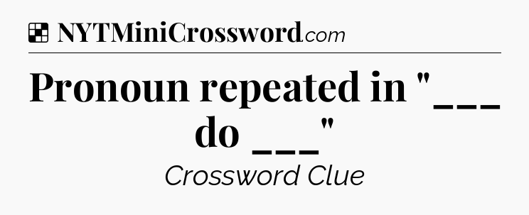 Solution: Pronoun repeated in 