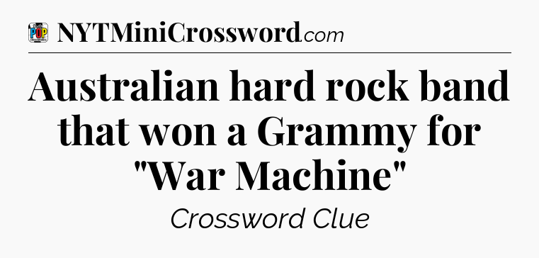 Australian hard rock band that won a Grammy for 