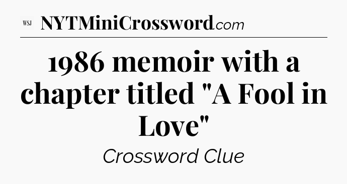 1986 memoir with a chapter titled 