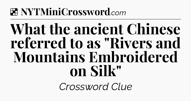 Solution: What the ancient Chinese referred to as 