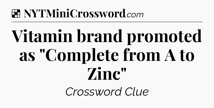 Solution: Vitamin brand promoted as 