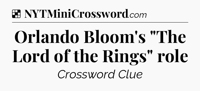 Solution: Orlando Bloom's 