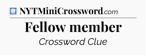 Fellow member Puzzle Page Crossword Clue