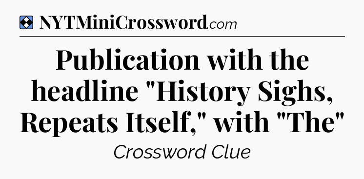 Solution: Publication with the headline 