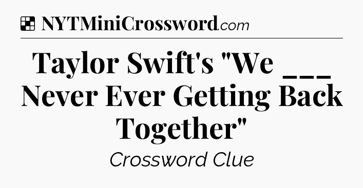 Solution: Taylor Swift's 