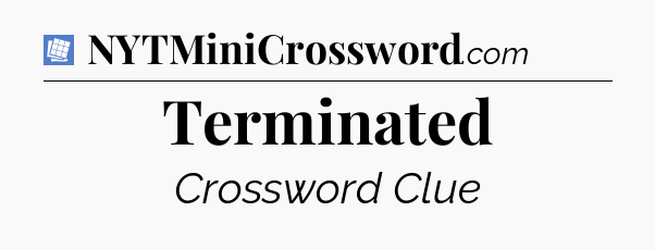 Terminated Puzzle Page Crossword Clue
