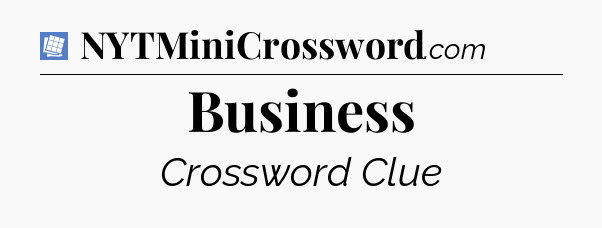 Business Puzzle Page Crossword Clue