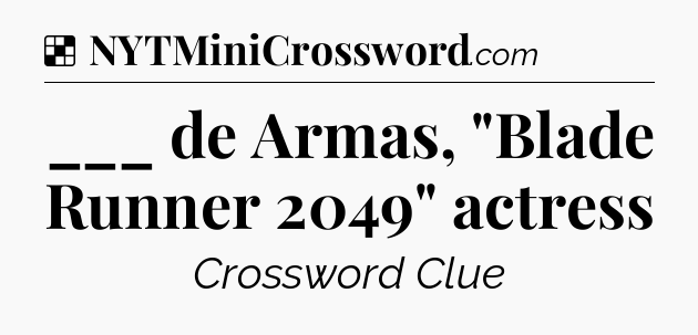 ___ de Armas, 