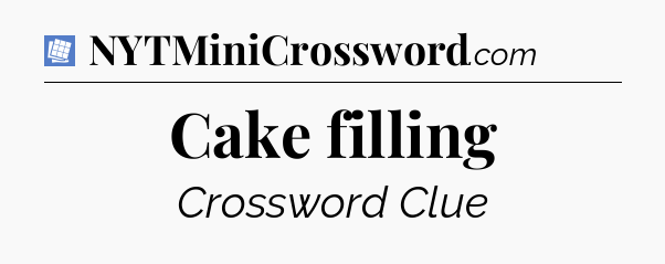 Cake filling Puzzle Page Crossword Clue