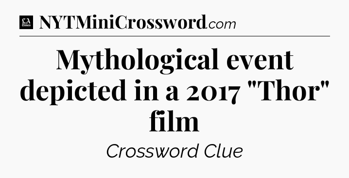 Mythological event depicted in a 2017 