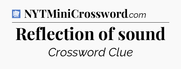 Reflection of sound Puzzle Page Crossword Clue