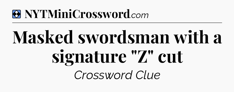 Solution: Masked swordsman with a signature 