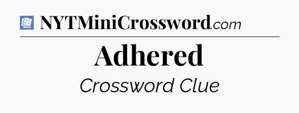 Adhered Puzzle Page Crossword Clue