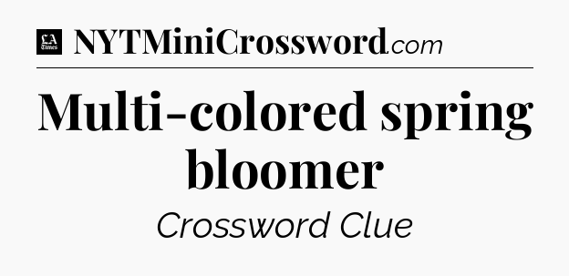 Multi-colored spring bloomer - LA Times Crossword
