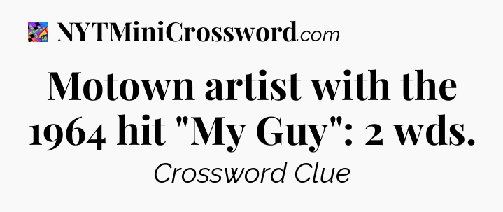 Motown artist with the 1964 hit 