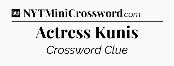 Actress Kunis Crossword Clue