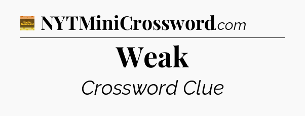 Weak crossword clue Eugene Sheffer