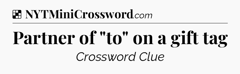Solution: Partner of 
