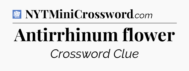 Antirrhinum flower Puzzle Page Crossword Clue
