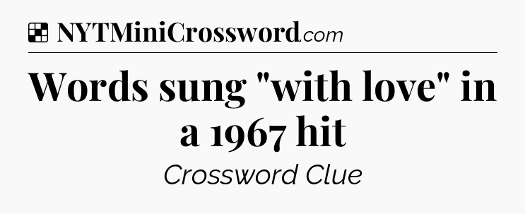 Solution: Words sung 