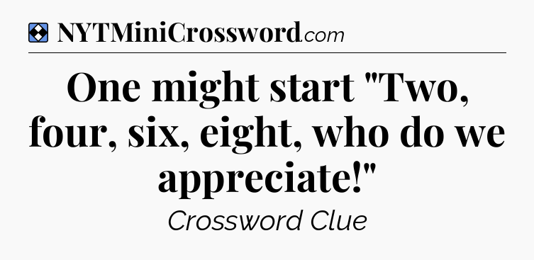 Solution: One might start 