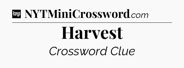 Harvest Crossword Clue