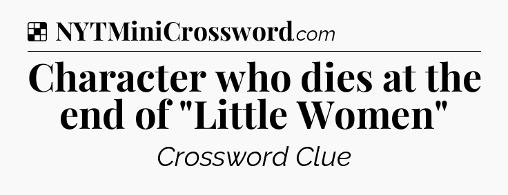 Solution: Character who dies at the end of 