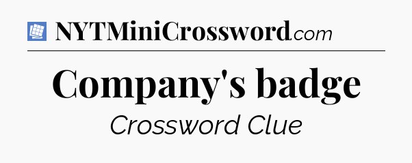 Company's badge Puzzle Page Crossword Clue