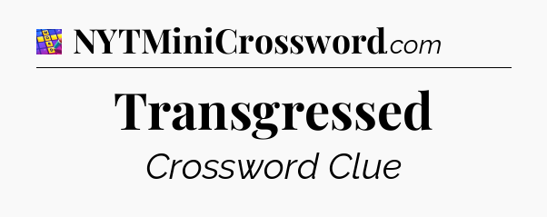 Transgressed Codycross