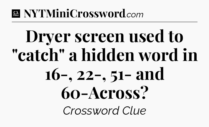 Dryer screen used to 