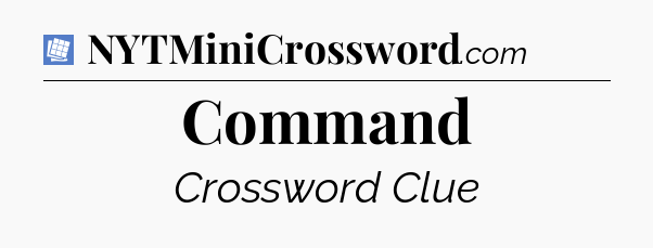 Command Puzzle Page Crossword Clue