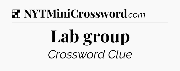 Solution: Lab group - NYT Crossword