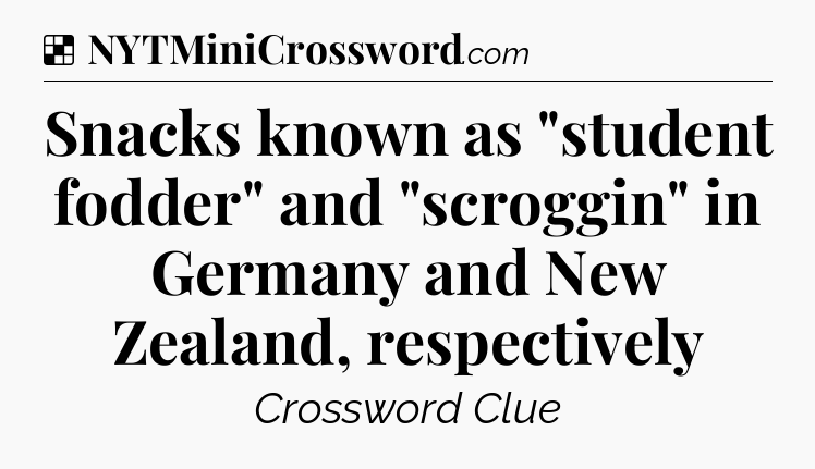 Solution: Snacks known as 