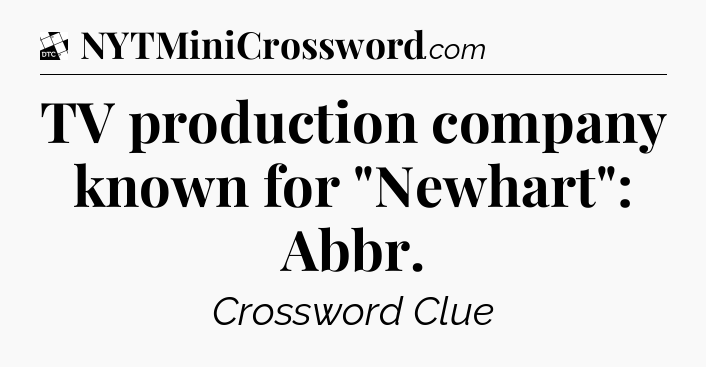 TV production company known for 