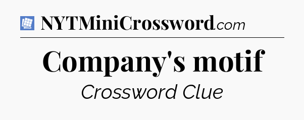 Company's motif Puzzle Page Crossword Clue