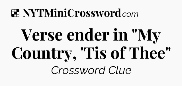 Solution: Verse ender in 