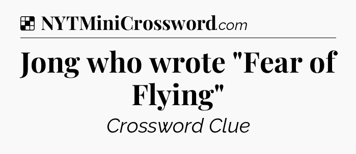 Solution: Jong who wrote 