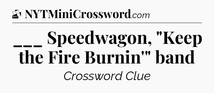 ___ Speedwagon, 