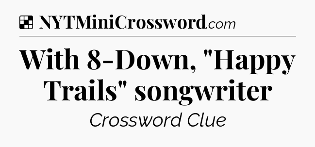Solution: With 8-Down, 