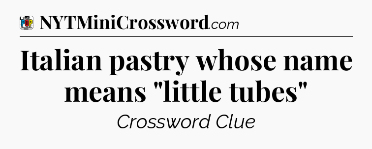 Italian pastry whose name means 