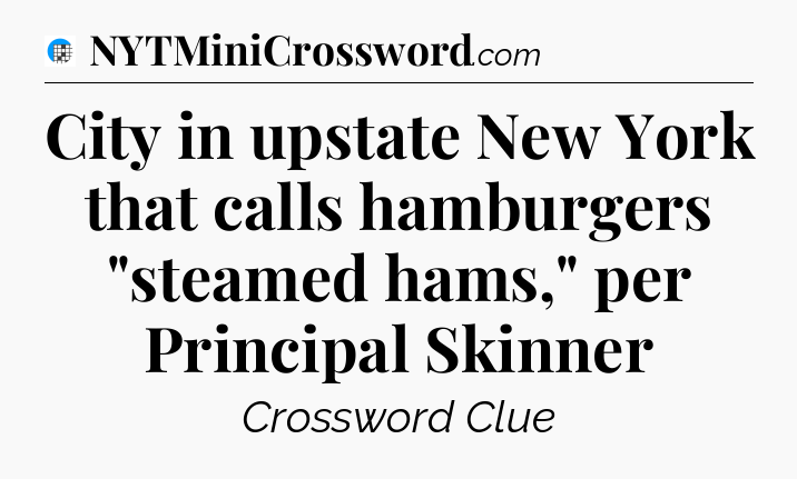 City in upstate New York that calls hamburgers 