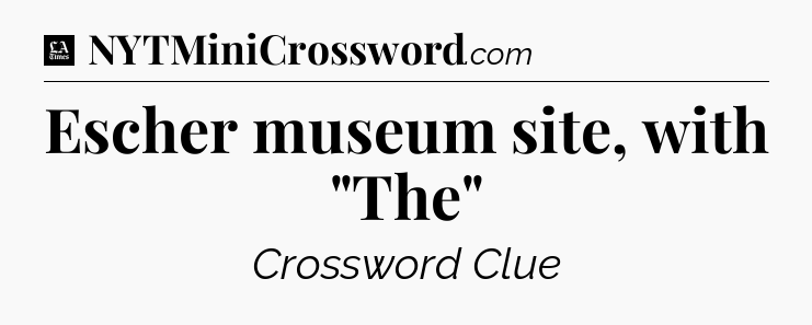 Escher museum site, with 