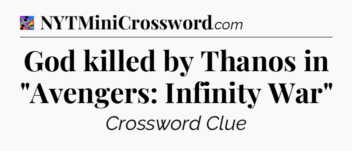 God killed by Thanos in 