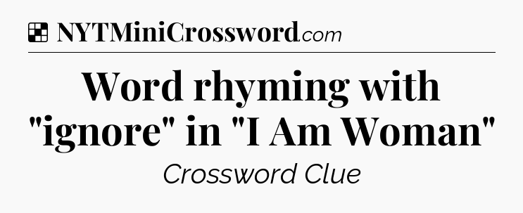 Solution: Word rhyming with 