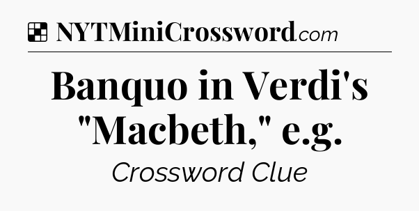 Solution: Banquo in Verdi's 
