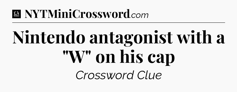 Nintendo antagonist with a 