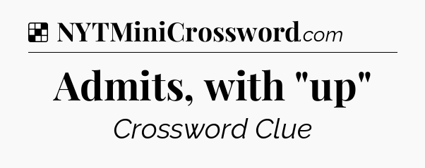 Solution: Admits, with 