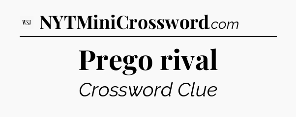 Prego rival - WSJ Crossword