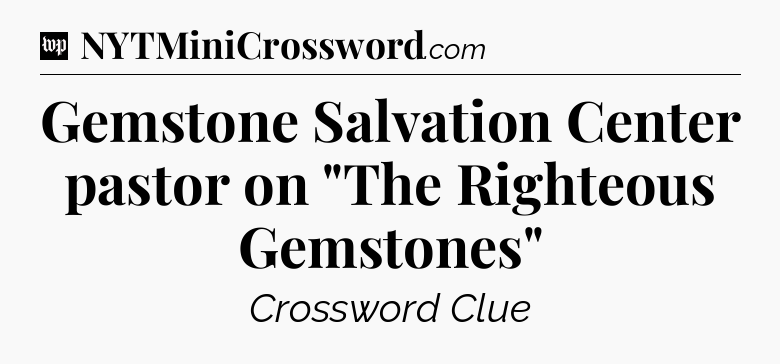 Gemstone Salvation Center pastor on 
