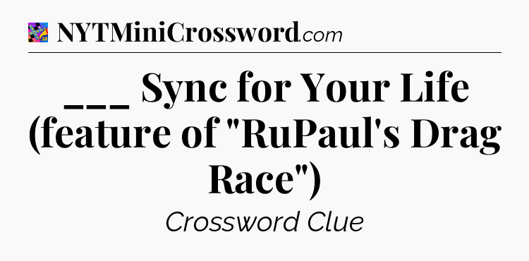 ___ Sync for Your Life (feature of 